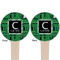 Circuit Board Wooden 4" Food Pick - Round - Double Sided - Front & Back