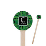 Circuit Board Round Wooden Stir Sticks (Personalized)