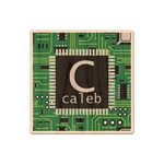 Circuit Board Genuine Maple or Cherry Wood Sticker (Personalized)
