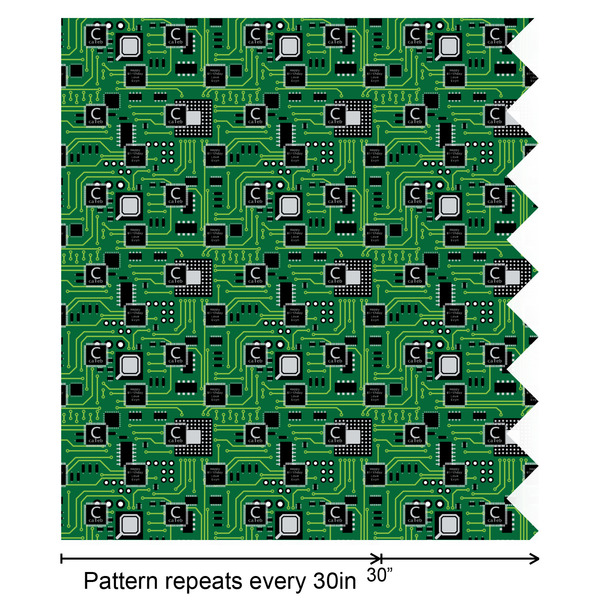 Circuit Board Wrapping Paper Roll - Satin - Partial Roll