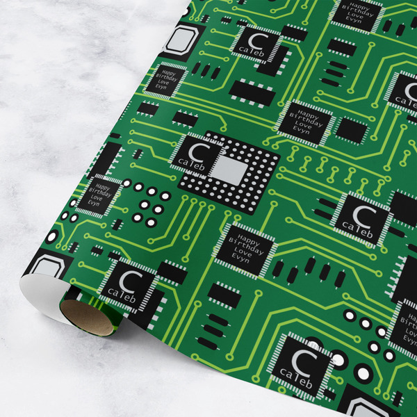 Custom Circuit Board Wrapping Paper Roll - Medium (Personalized)