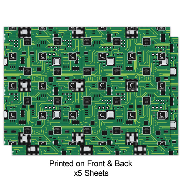 Circuit Board Wrapping Paper Sheet - Double Sided - Front