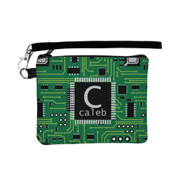 Circuit Board Wristlet ID Case w/ Name and Initial