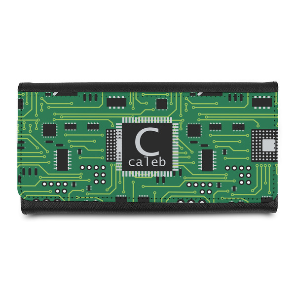 Custom Circuit Board Leatherette Ladies Wallet (Personalized)