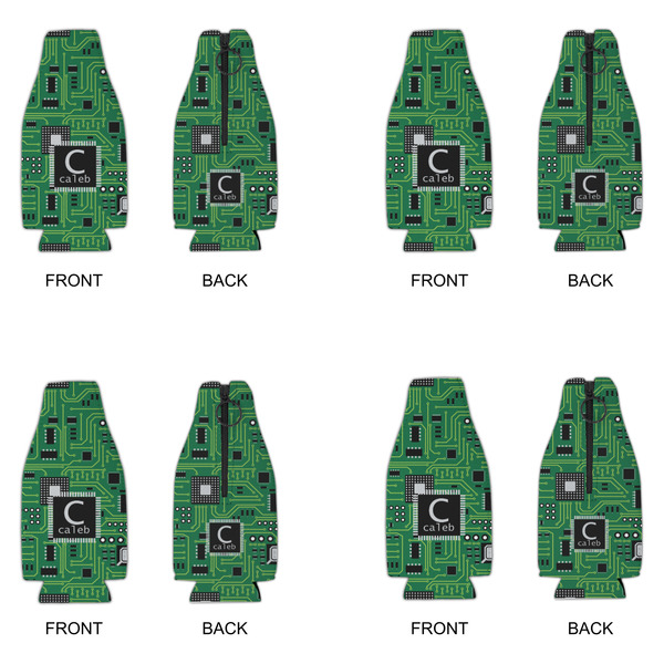Circuit Board Zipper Bottle Cooler - Set of 4 - APPROVAL