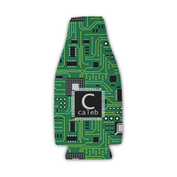 Circuit Board Zipper Bottle Cooler - Set of 4 - FRONT