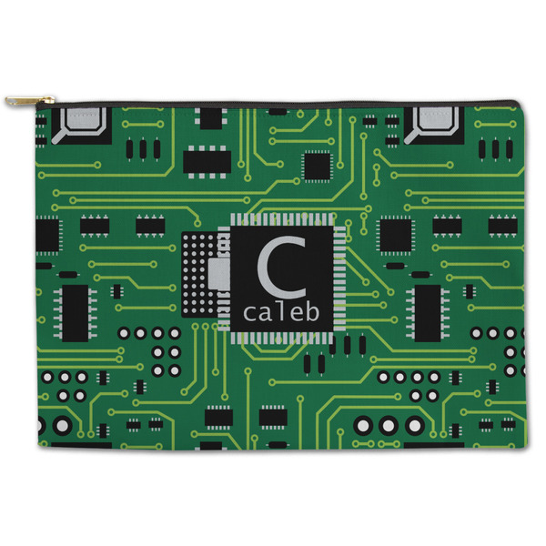 Custom Circuit Board Zipper Pouch - Large - 12.5"x8.5" (Personalized)