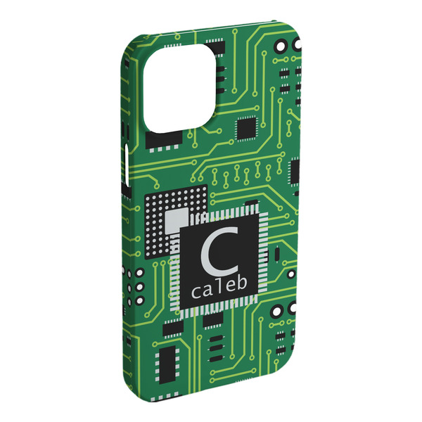 Custom Circuit Board iPhone Case - Plastic - iPhone 15 Pro Max (Personalized)