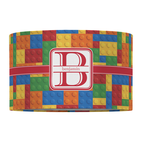 Building Blocks 12" Drum Lampshade - FRONT (Fabric)