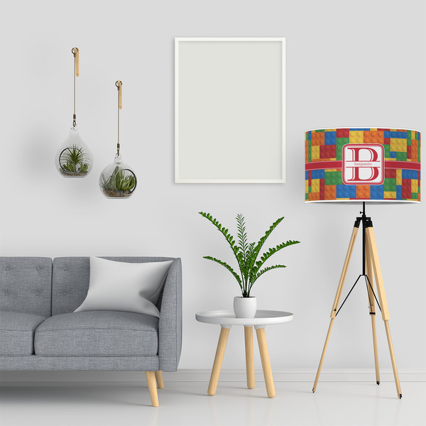 Building Blocks 12" Drum Lampshade - LIFESTYLE