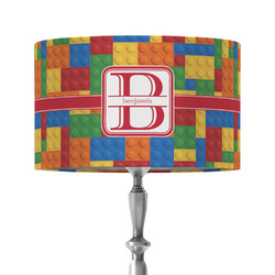 Building Blocks 12" Drum Lamp Shade - Fabric (Personalized)