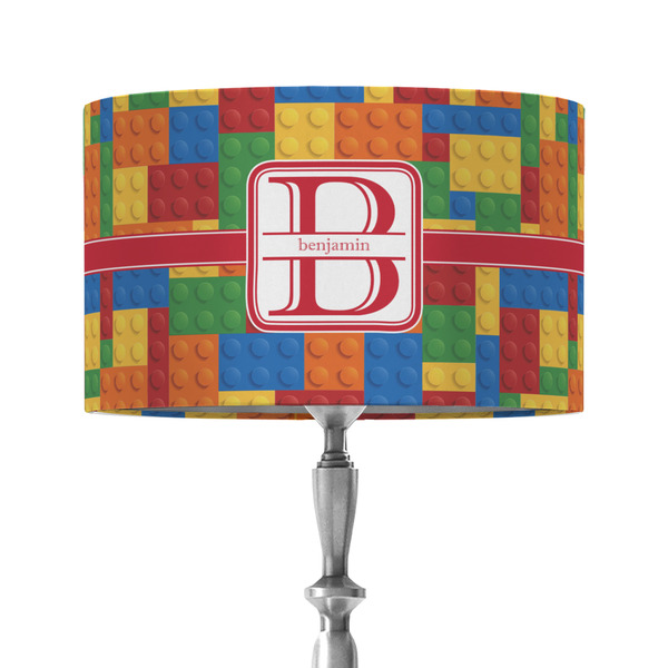 Custom Building Blocks 12" Drum Lamp Shade - Fabric (Personalized)