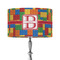 Building Blocks 12" Drum Lampshade - ON STAND (Fabric)