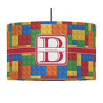 Building Blocks 12" Drum Pendant Lamp - Fabric (Personalized)