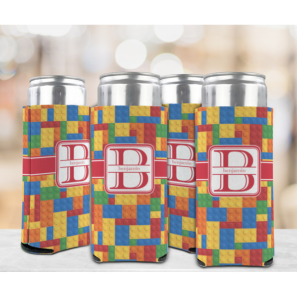 Building Blocks 12oz Tall Can Sleeve - Set of 4 - LIFESTYLE