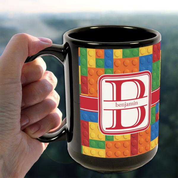 Building Blocks 15oz. Black Mug - LIFESTYLE