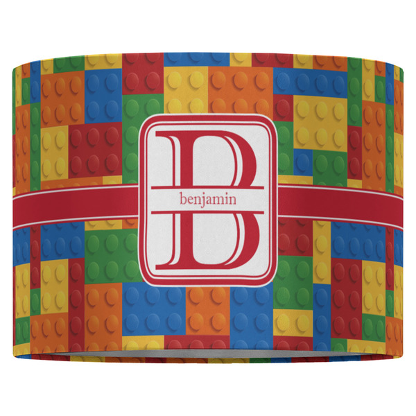 Building Blocks 16" Drum Lampshade - FRONT (Fabric)