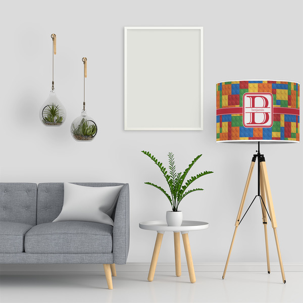 Building Blocks 16" Drum Lampshade - LIFESTYLE