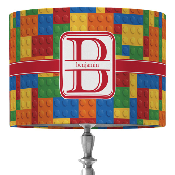 Custom Building Blocks 16" Drum Lamp Shade - Fabric (Personalized)