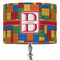 Building Blocks 16" Drum Lampshade - ON STAND (Fabric)