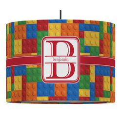 Building Blocks 16" Drum Pendant Lamp - Fabric (Personalized)