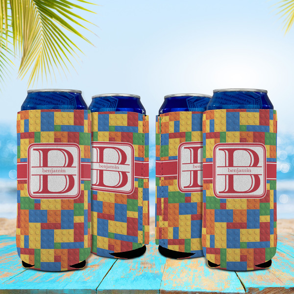 Building Blocks 16oz Can Sleeve - Set of 4 - LIFESTYLE