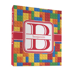 Building Blocks 3 Ring Binder - Full Wrap - 1" (Personalized)