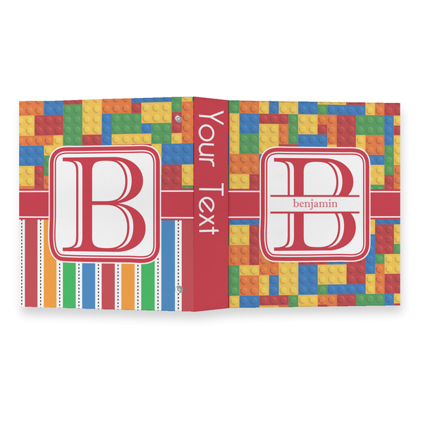 Building Blocks 3 Ring Binders - Full Wrap - 1" - OPEN OUTSIDE