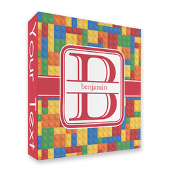 Building Blocks 3 Ring Binder - Full Wrap - 2" (Personalized)