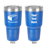 Building Blocks 30 oz Stainless Steel Tumbler - Royal Blue - Double-Sided (Personalized)