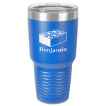 Building Blocks 30 oz Stainless Steel Tumbler - Royal Blue - Single-Sided (Personalized)
