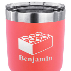 Building Blocks 30 oz Stainless Steel Tumbler - Coral - Double Sided (Personalized)