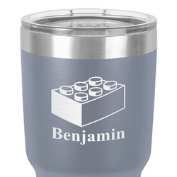 Building Blocks 30 oz Stainless Steel Tumbler - Grey - Double-Sided (Personalized)