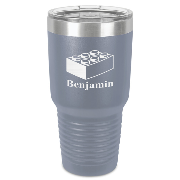 Building Blocks 30 oz Stainless Steel Ringneck Tumbler - Grey - Front