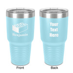 Building Blocks 30 oz Stainless Steel Tumbler - Teal - Double-Sided (Personalized)