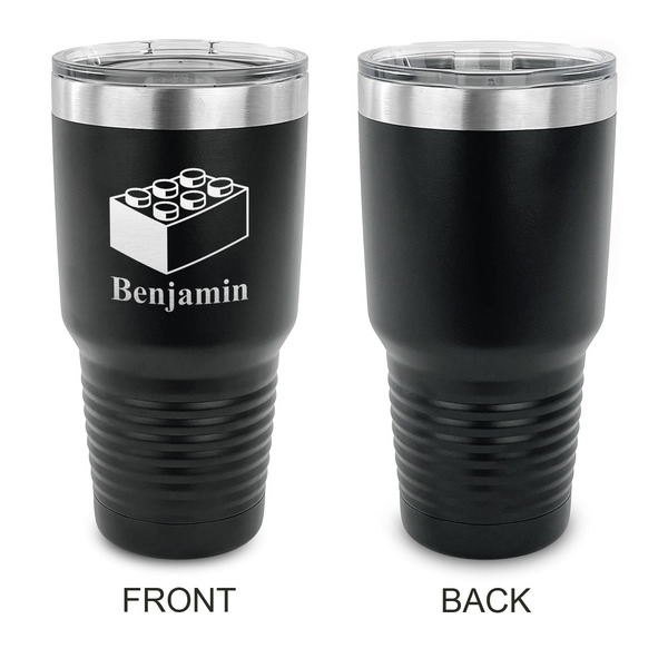 Building Blocks 30 oz Stainless Steel Ringneck Tumblers - Black - Single Sided - APPROVAL