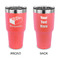 Building Blocks 30 oz Stainless Steel Ringneck Tumblers - Coral - Double Sided - APPROVAL