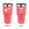 Building Blocks 30 oz Stainless Steel Tumbler - Coral - Double Sided (Personalized)