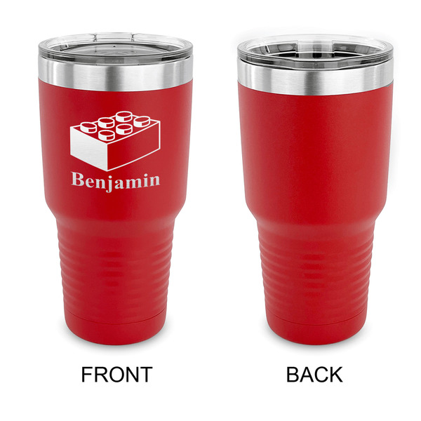 Building Blocks 30 oz Stainless Steel Ringneck Tumblers - Red - Single Sided - APPROVAL
