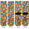 Building Blocks Adult Crew Socks - Double Pair - Front and Back - Apvl