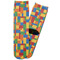 Building Blocks Adult Crew Socks - Single Pair - Front and Back