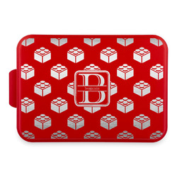 Building Blocks Aluminum Baking Pan with Red Lid (Personalized)