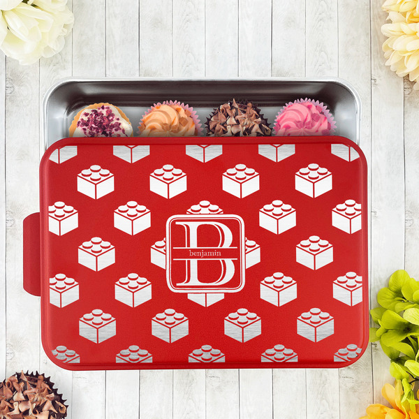 Building Blocks Aluminum Baking Pan - Red Lid - LIFESTYLE