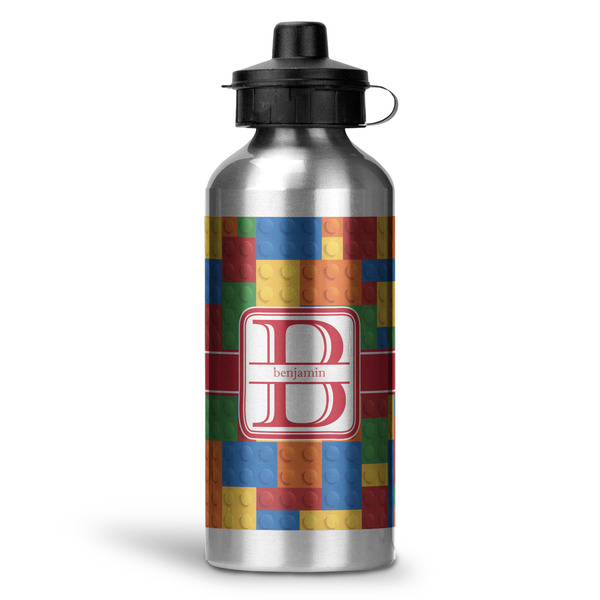 Custom Building Blocks Water Bottle - Aluminum - 20 oz (Personalized)