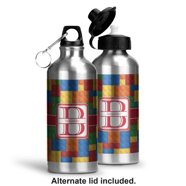Building Blocks Aluminum Water Bottle - Alternate lid options