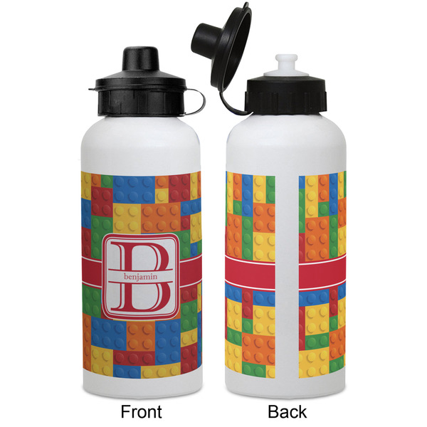 Building Blocks Aluminum Water Bottle - White APPROVAL