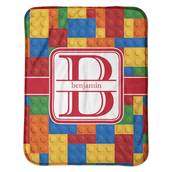 Building Blocks Baby Sherpa Blanket - Flat