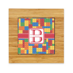 Building Blocks Bamboo Trivet with Ceramic Tile Insert (Personalized)