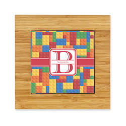 Building Blocks Bamboo Trivet with Ceramic Tile Insert (Personalized)