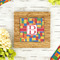 Building Blocks Bamboo Trivet with 6" Tile - LIFESTYLE